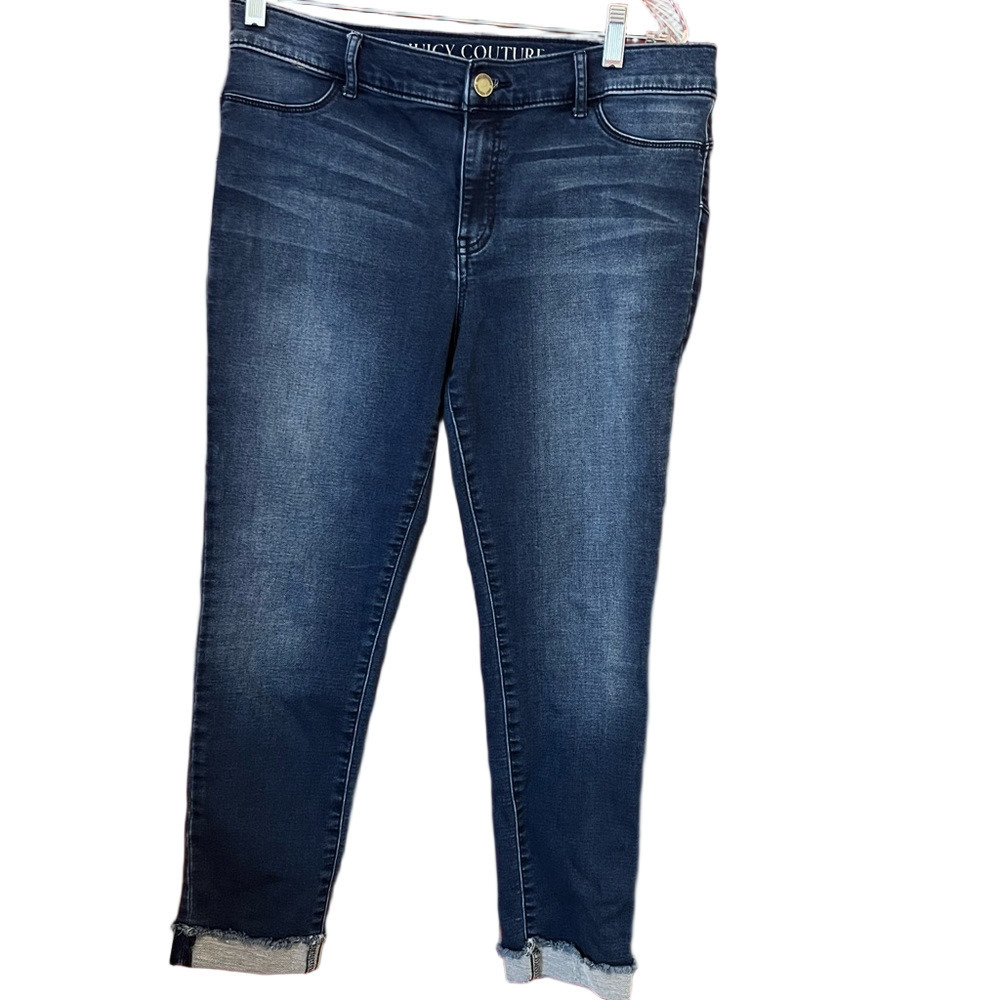 Juicy Couture Women's Deep Blue Ankle Jeans 14